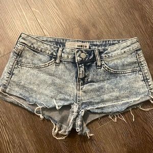 Topshop distressed shorts